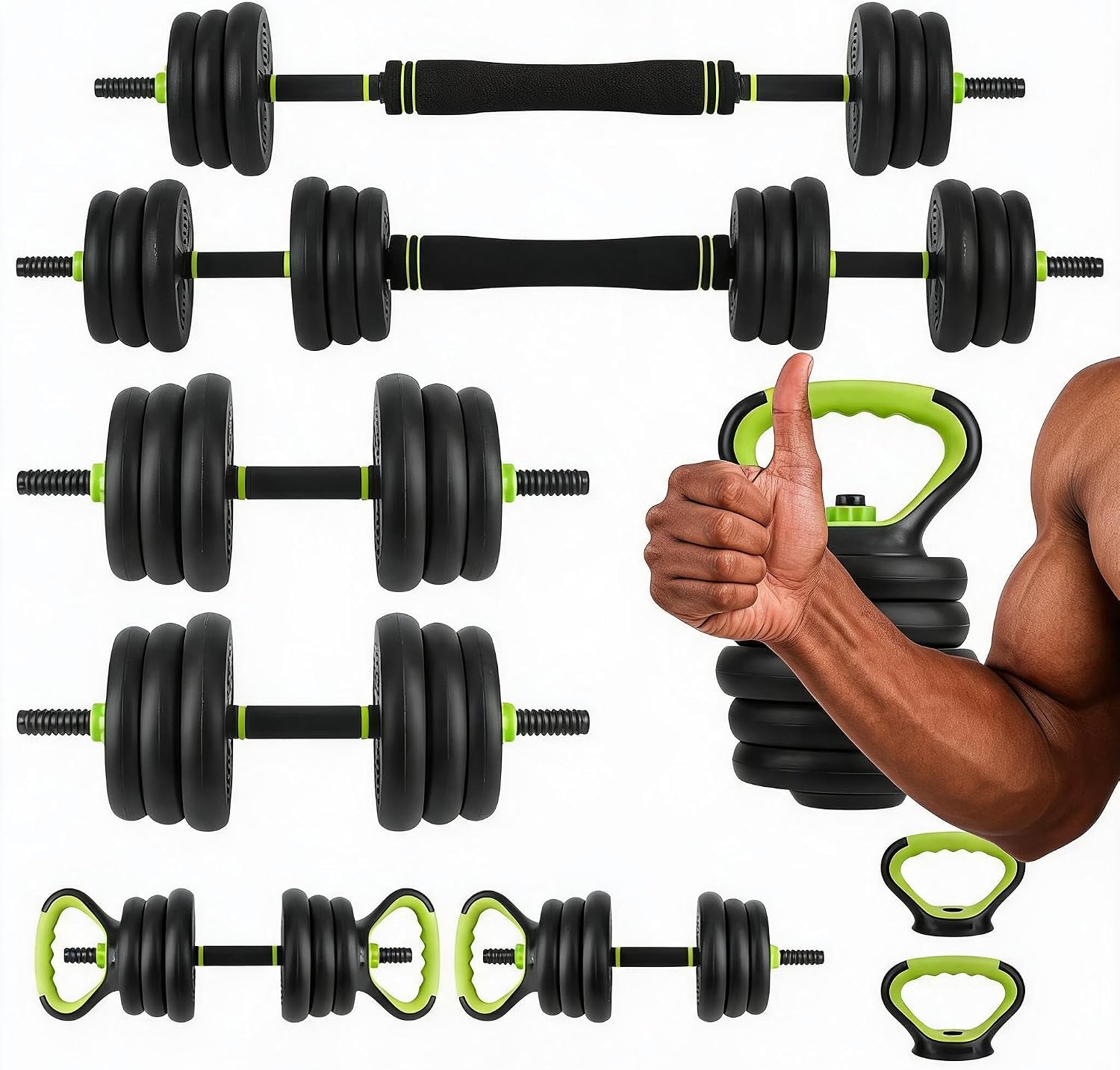 Home Gym Kettlebells - Set Dumbbell 4 in 1 yang