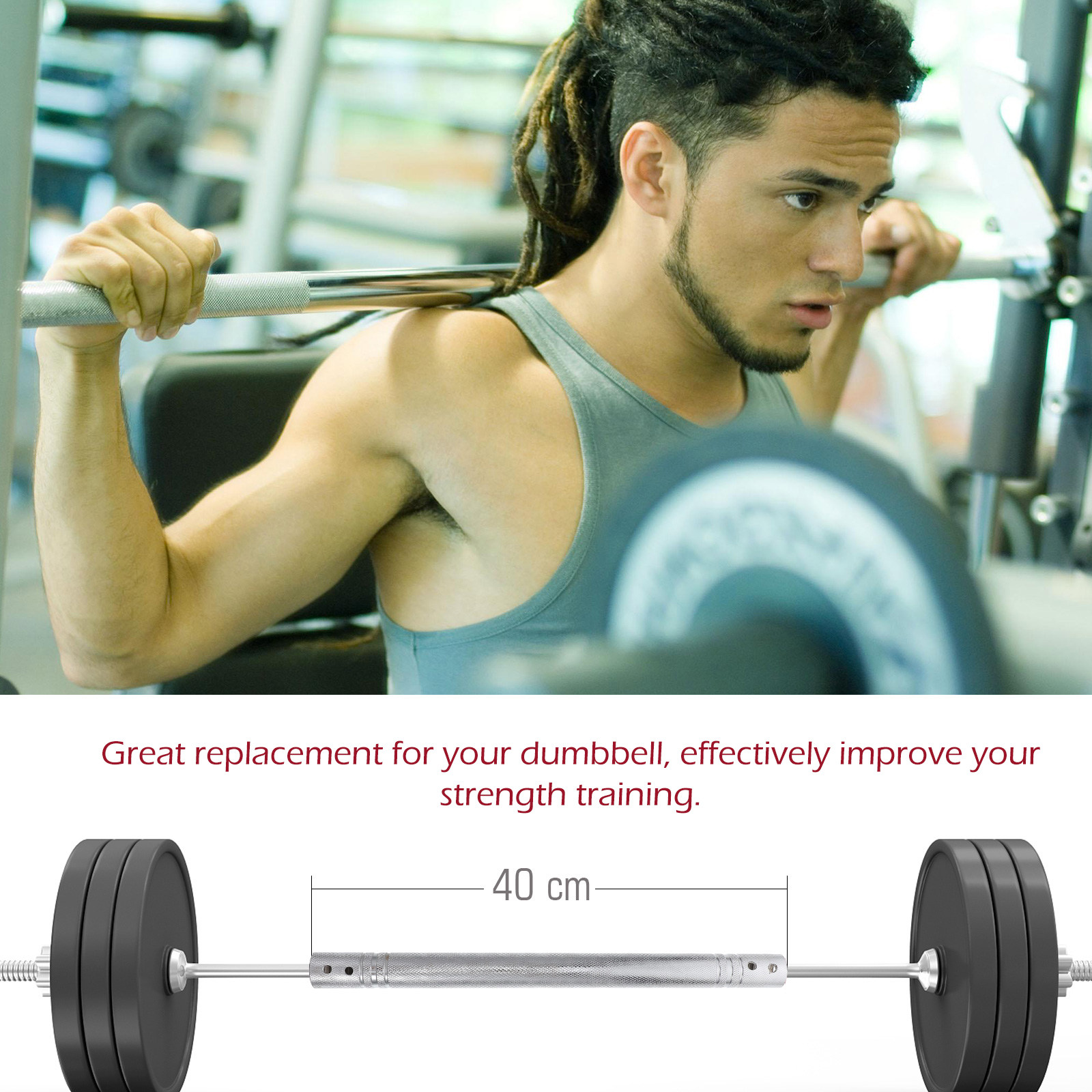 Konektor Barbel 40Cm untuk Kon - Home Gym Youtube ulasan dan harga