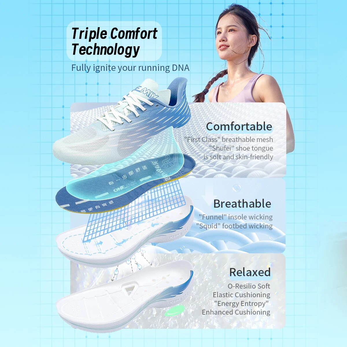Onemix 2026 Wind Wings Sepatu  - Speed Parachute Sprint ulasan dan harga