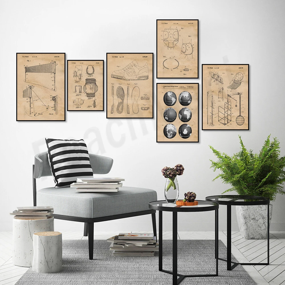 Poster cetak paten bola voli a - Home Gym Japan ulasan dan harga