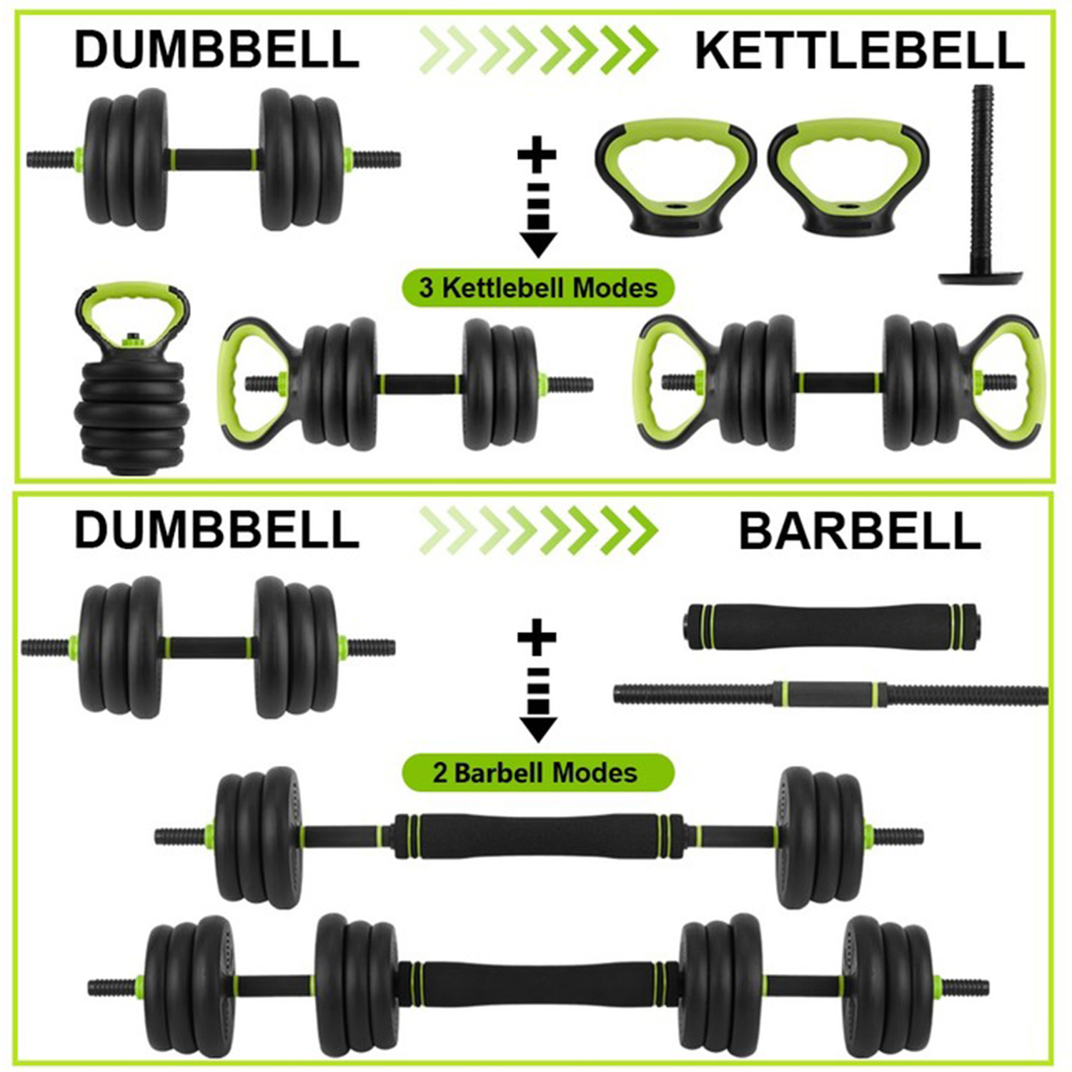 Set Dumbbell 4 in 1 yang Dapat - Home Gym Kettlebells ulasan dan harga