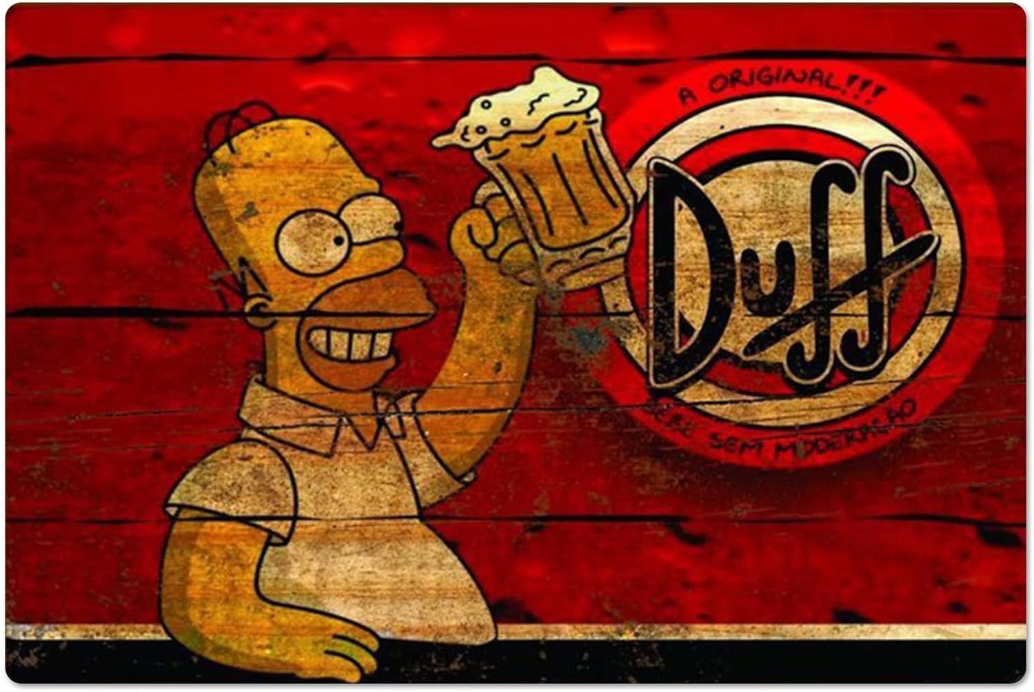 Poster Logam Retro Homer Duff  - Home Gym Designs ulasan dan harga