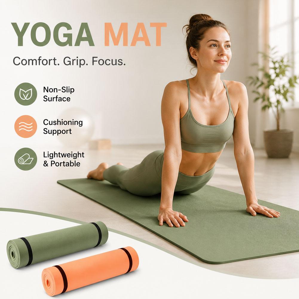 Matras Yoga Pilates Anti Selip - Gymnastics Mat Thick ulasan dan harga