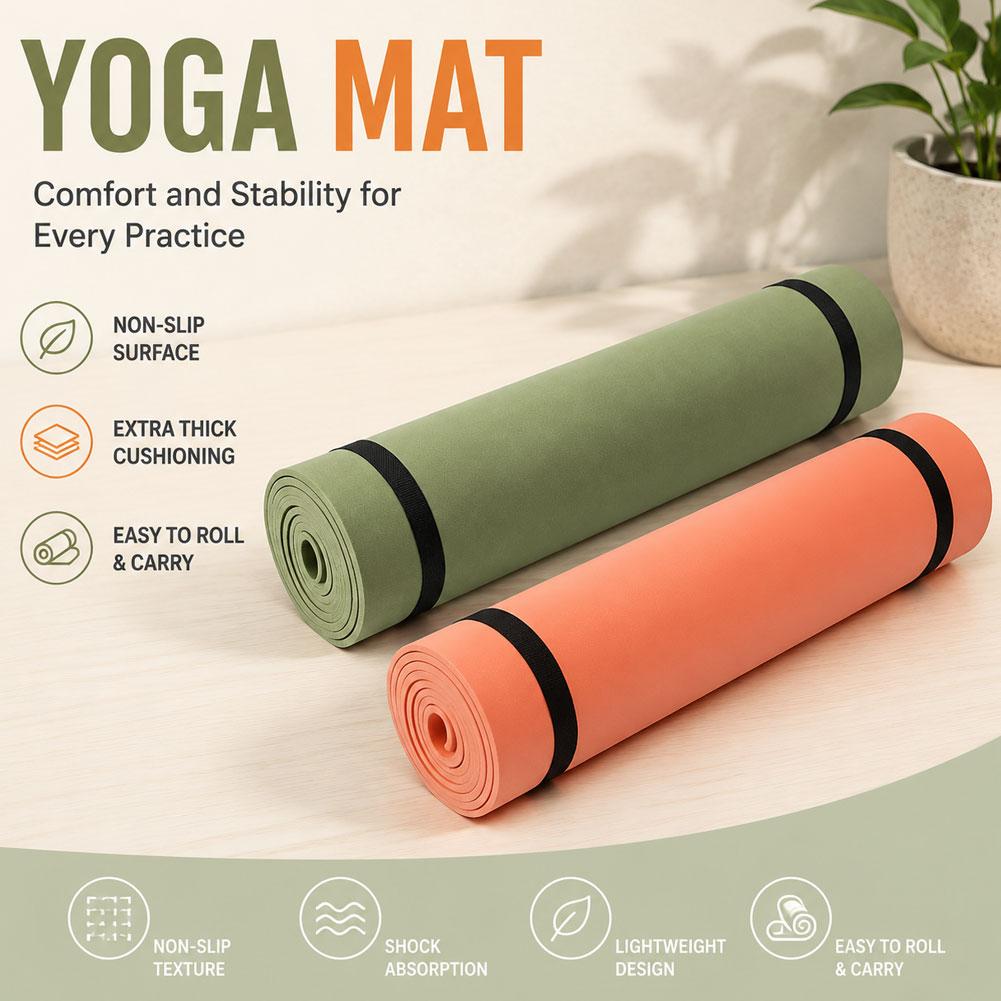 Matras Yoga Pilates Anti Selip - Gymnastics Mat Thick ulasan dan harga